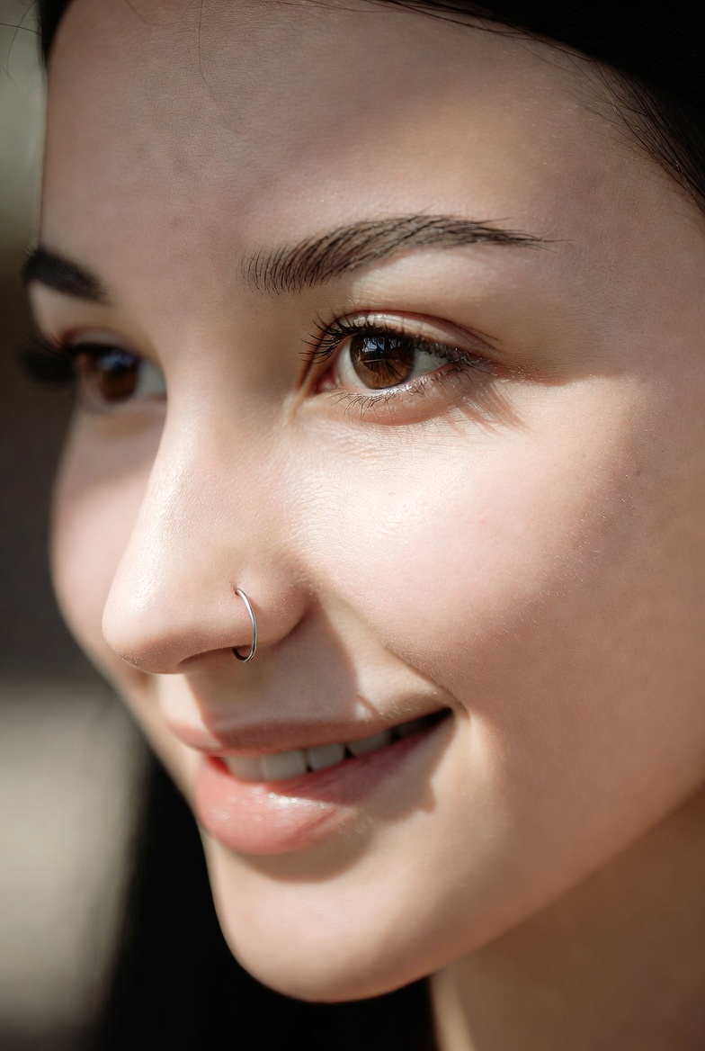 Nose stud: 10 modeli minimal