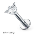 Labret Trójkątny Blask – tytan