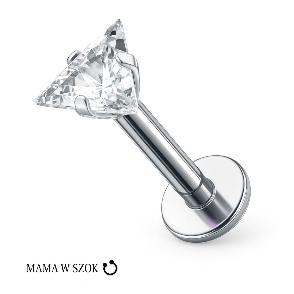 Labret Trójkątny Blask – tytan