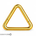 Złoty kolczyk clicker trójkąt z tytanu PVD Gold Premium – Mama w szoku