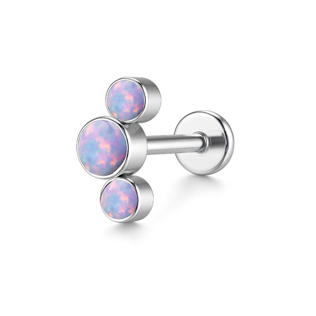 Labret z trzema cyrkoniami z tytanu – zdjęcie 15