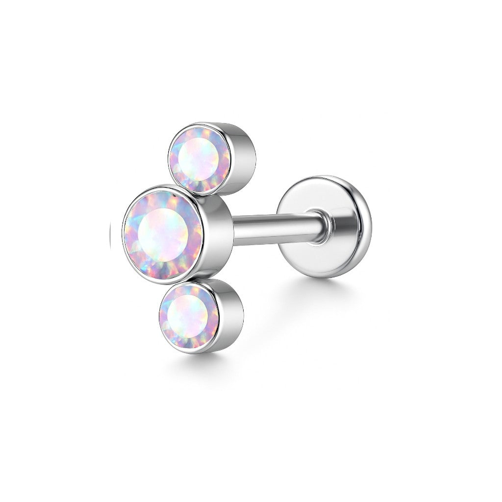 Labret z trzema cyrkoniami z tytanu – zdjęcie 20