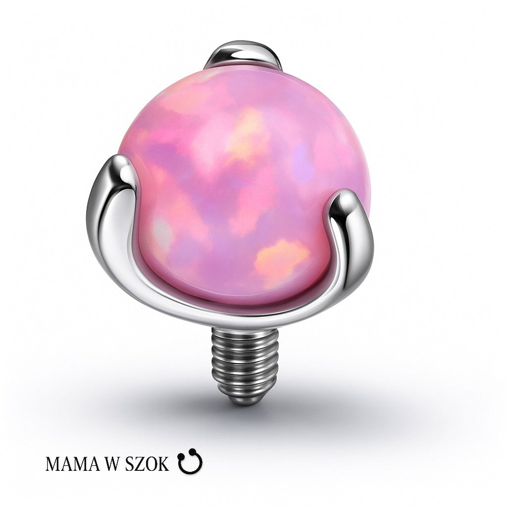 Labret z kulką opalową z tytanu – zdjęcie 4