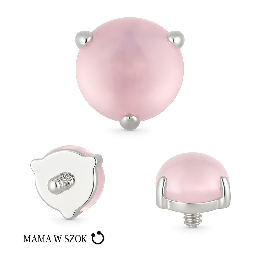 Labret z opalową półkulą z tytanu – zdjęcie 6